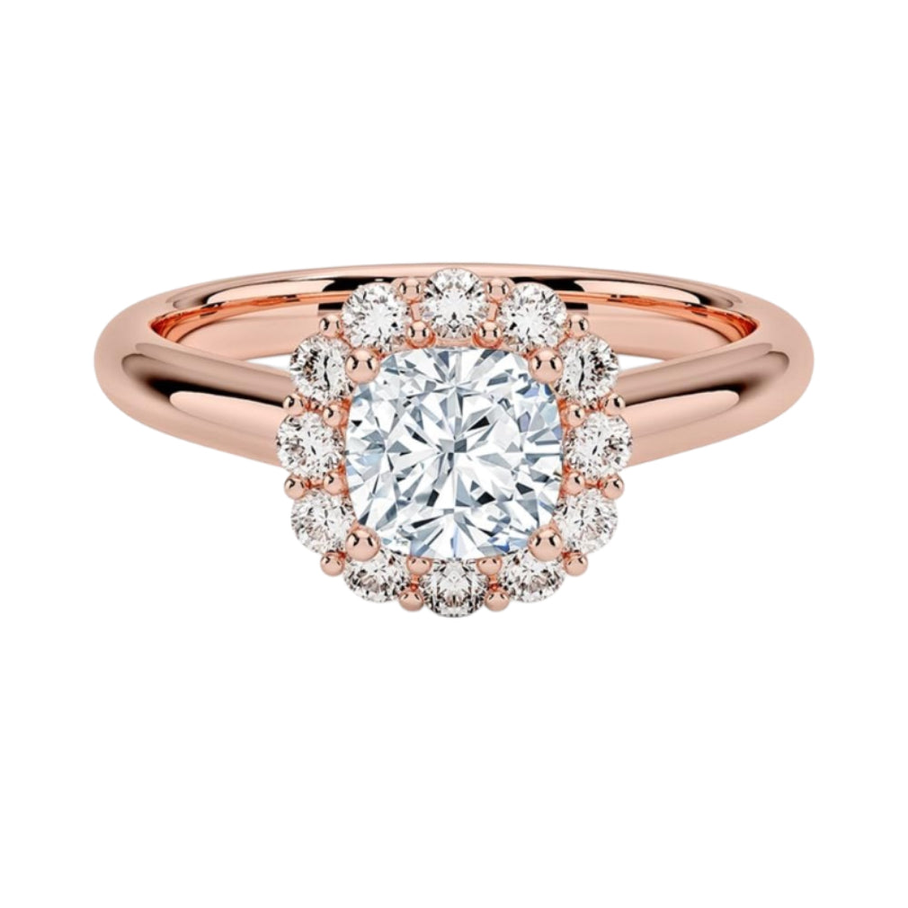 1 CT Cushion Cut Lab Grown Diamond Engagement Ring - view 2
