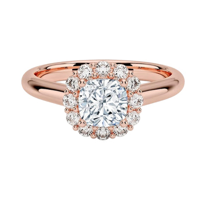 1 CT Cushion Cut Lab Grown Diamond Engagement Ring - view 2