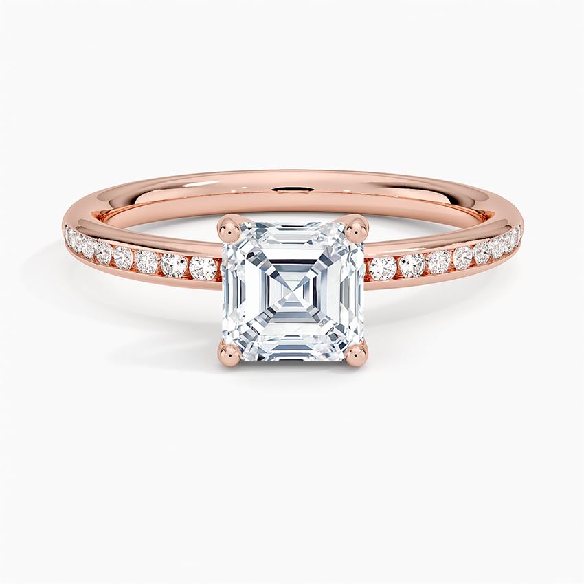 1 CT Asscher Cut Lab Grown Diamond Engagement Ring - view 6