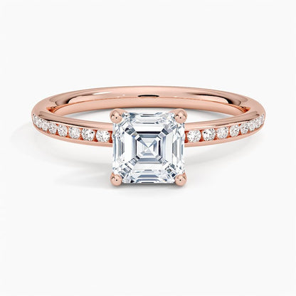 1 CT Asscher Cut Lab Grown Diamond Engagement Ring - view 6