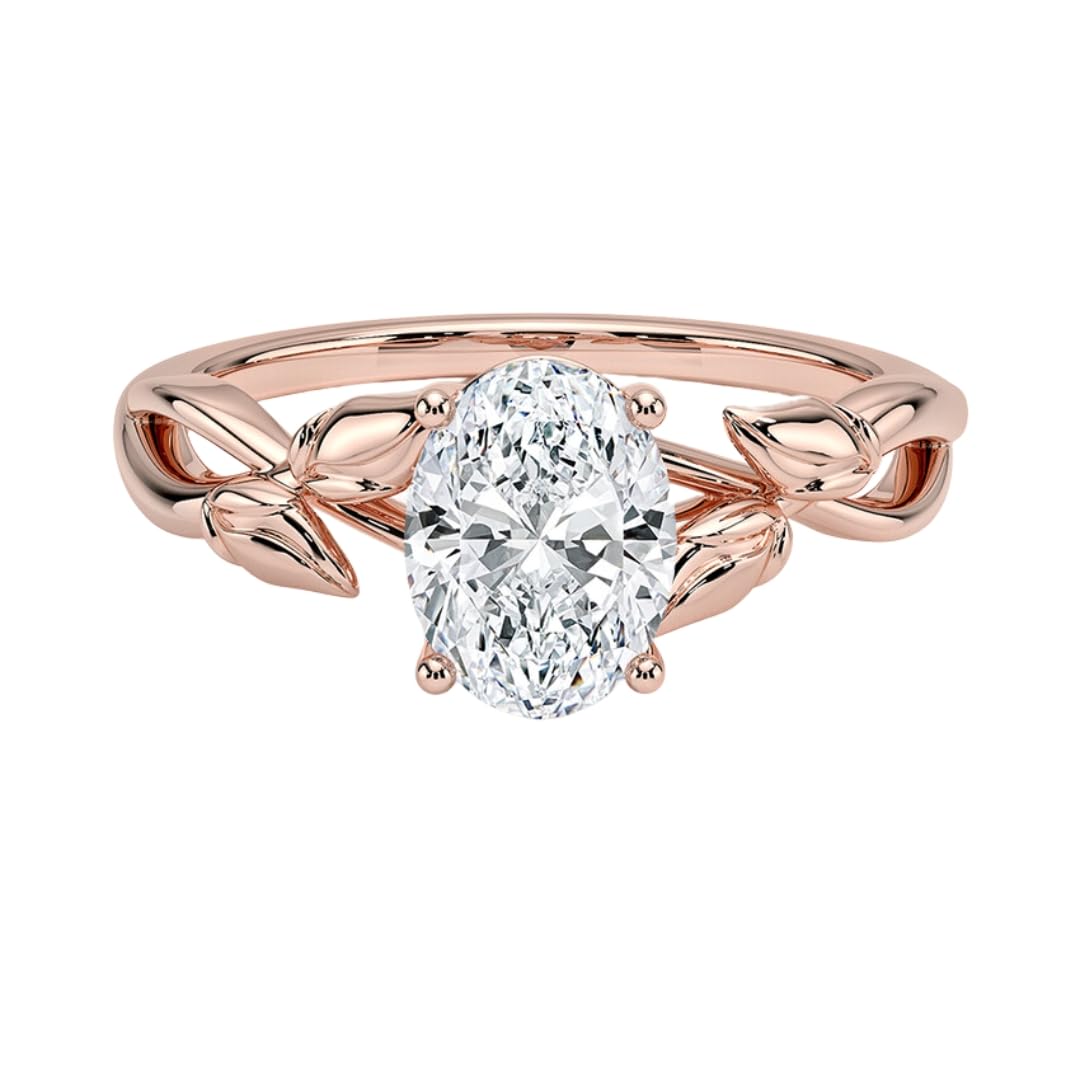 Split Shank 1 CT Oval Cut Lab Grown Diamond Engagement Ring - view 1