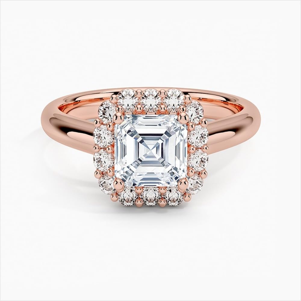 1 CT Asscher Cut Lab Grown Diamond Engagement Ring - view 5