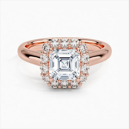 1 CT Asscher Cut Lab Grown Diamond Engagement Ring - view 5