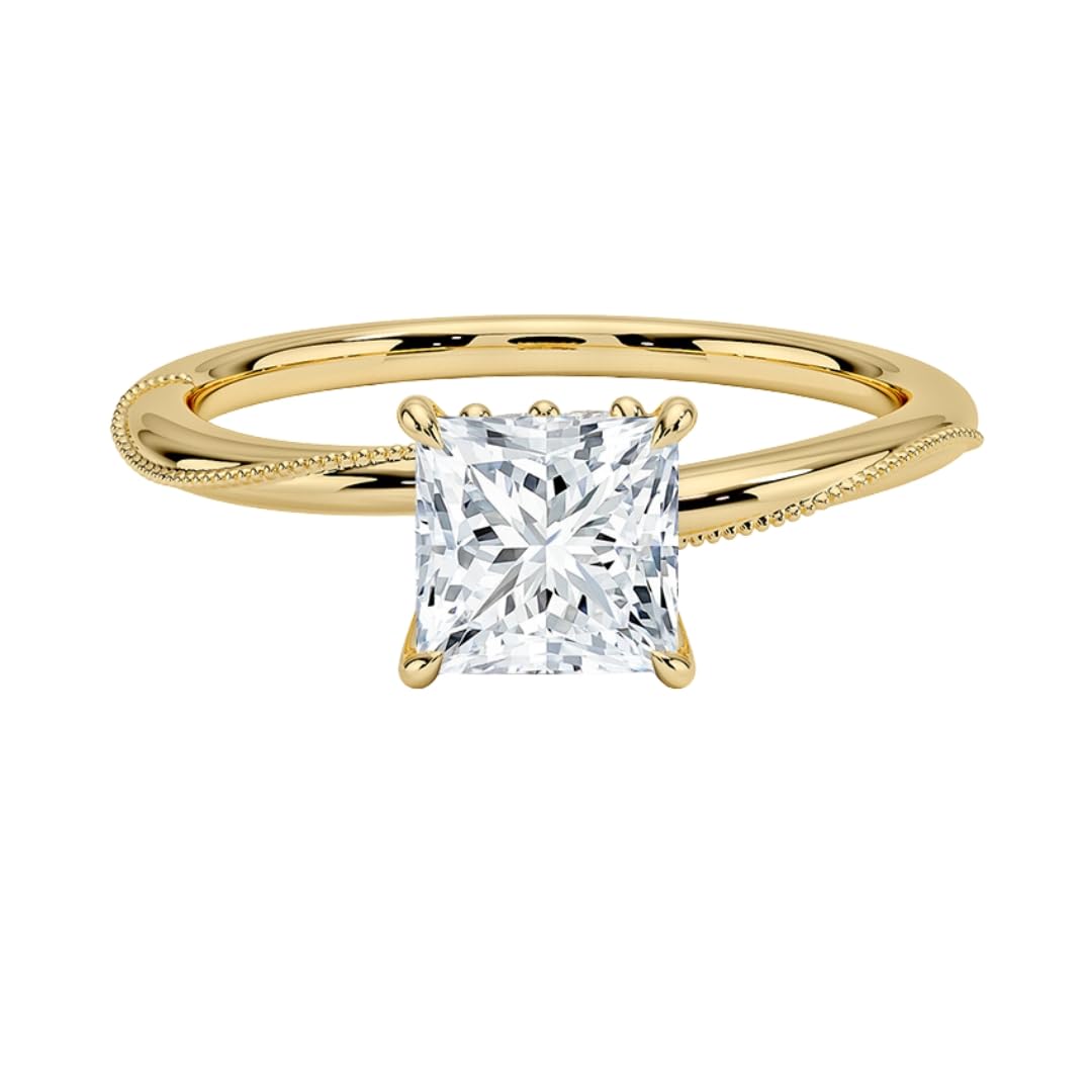 1 CT Princess Cut Lab Grown Diamond Engagement Ring - view 6