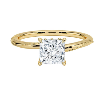 1 CT Princess Cut Lab Grown Diamond Engagement Ring - view 6