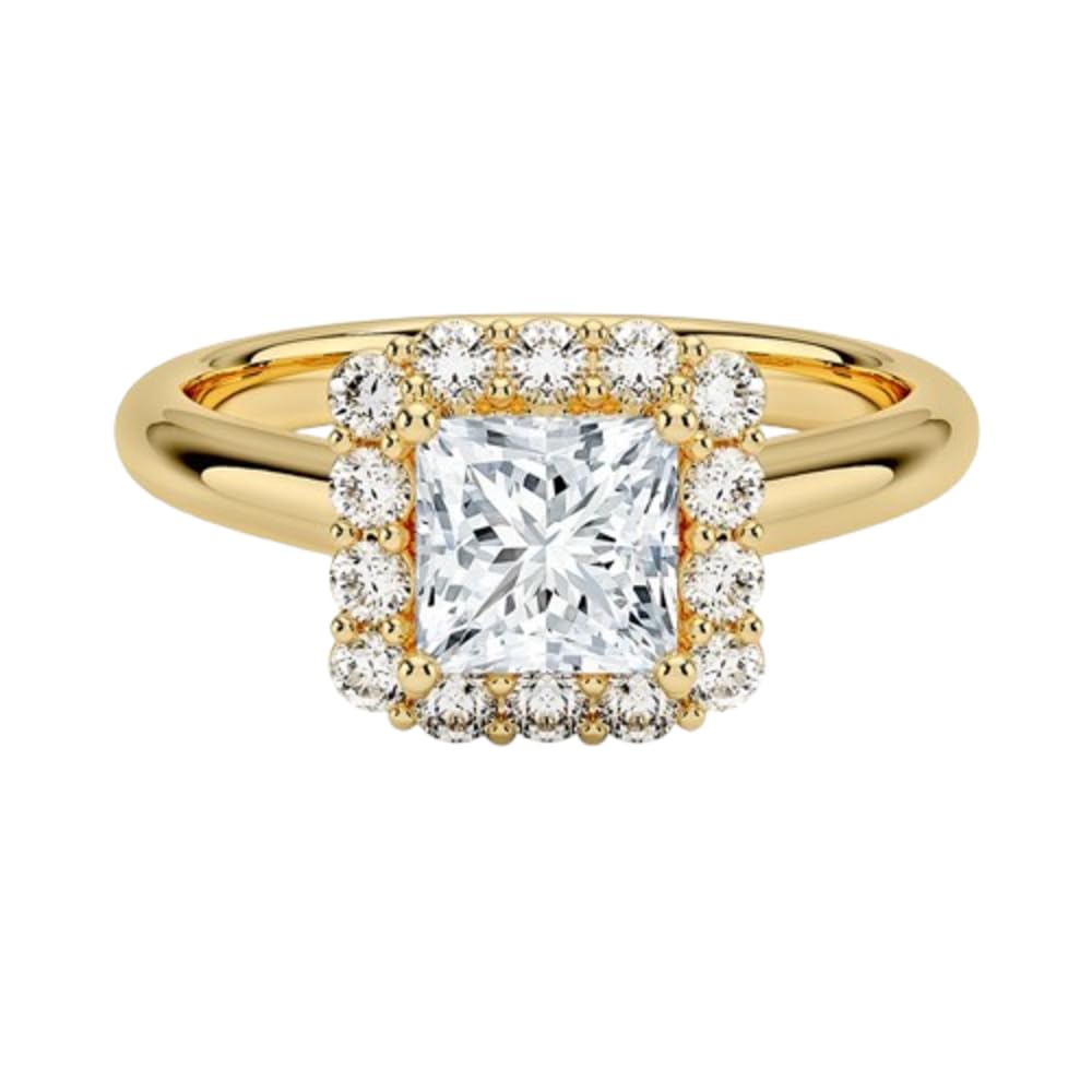 1 CT Princess Cut Lab Grown Diamond Engagement Ring - view 1