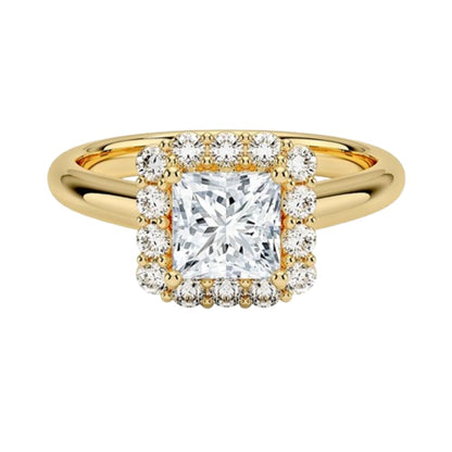 1 CT Princess Cut Lab Grown Diamond Engagement Ring - view 1