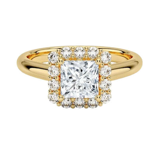 1 CT Princess Cut Lab Grown Diamond Engagement Ring - view 1