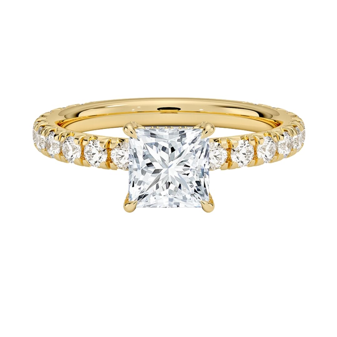 Solitaire 1 CT Princess Cut Lab Grown Diamond Engagement Ring - view 1