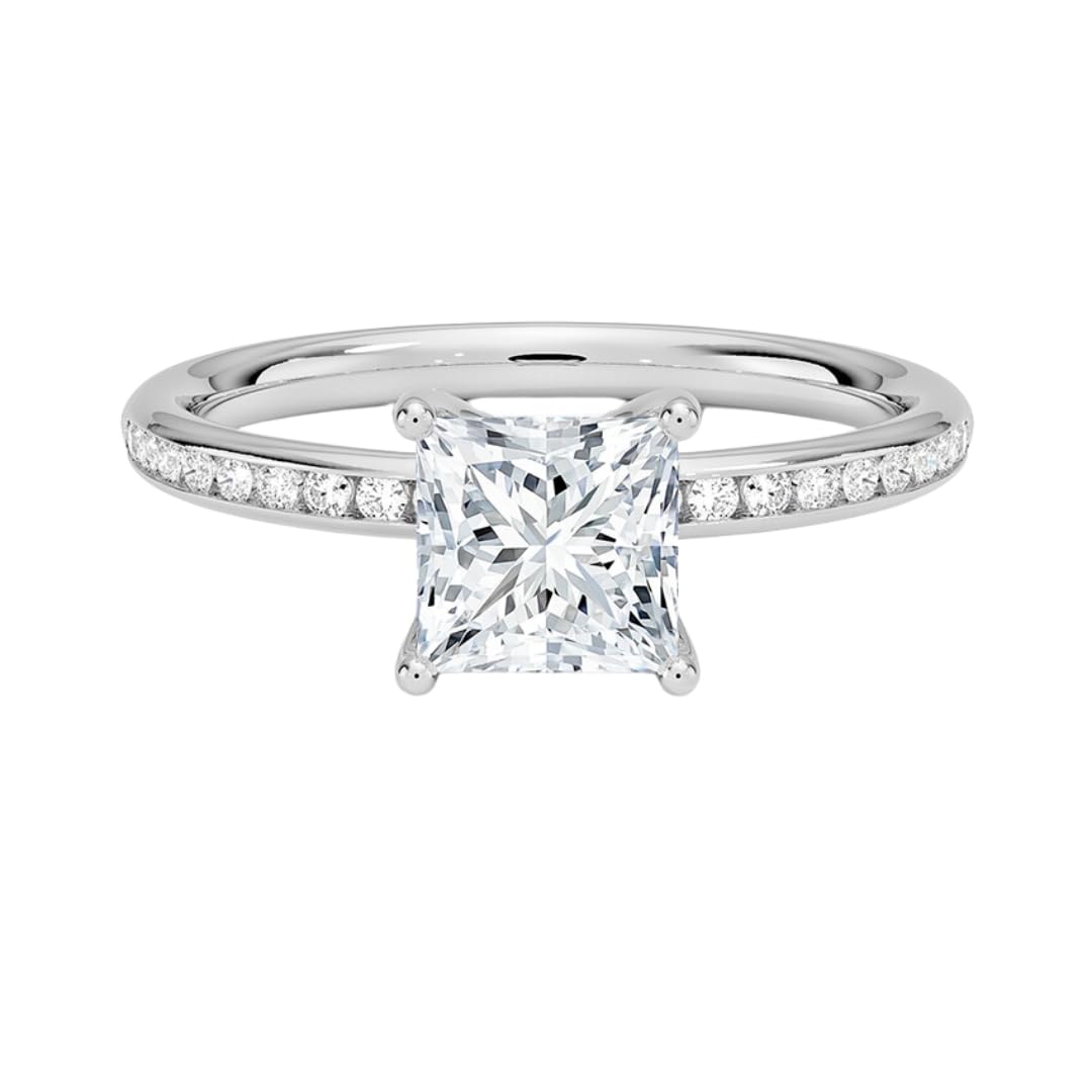 1 CT Princess Cut Lab Grown Diamond Engagement Ring - view 1