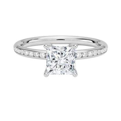 1 CT Princess Cut Lab Grown Diamond Engagement Ring - view 1