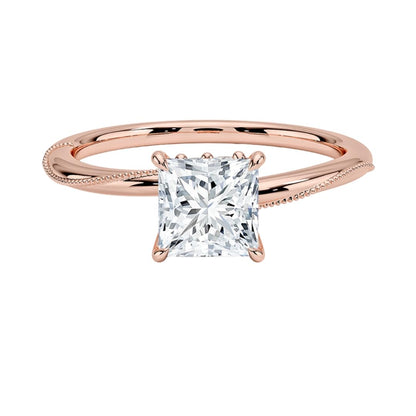 1 CT Princess Cut Lab Grown Diamond Engagement Ring - view 4