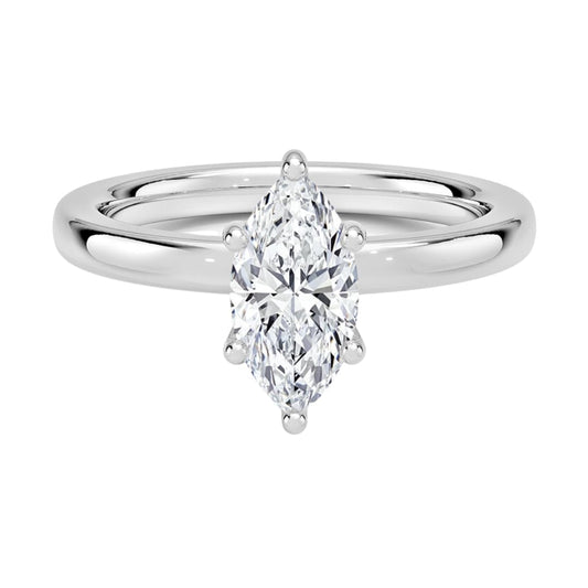 Solitaire 1 CT Marquise Cut Lab Grown Diamond Engagement Ring - view 1