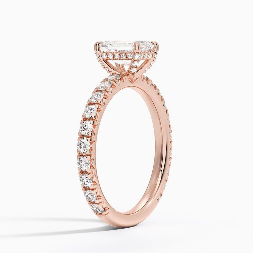 Solitaire 1 CT Emerald Cut Lab Grown Diamond Engagement Ring - view 5