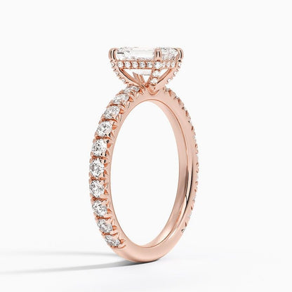 Solitaire 1 CT Emerald Cut Lab Grown Diamond Engagement Ring - view 5