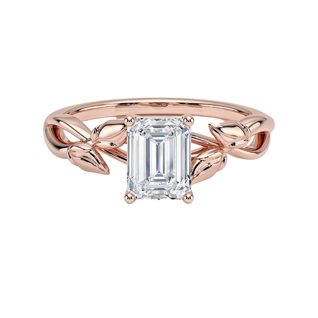 Split Shank 1 CT Emerald Cut Lab Grown Diamond Engagement Ring - view 1