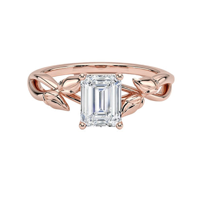 Split Shank 1 CT Emerald Cut Lab Grown Diamond Engagement Ring - view 1