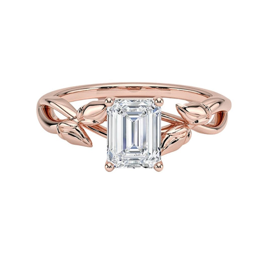 Split Shank 1 CT Emerald Cut Lab Grown Diamond Engagement Ring - view 1
