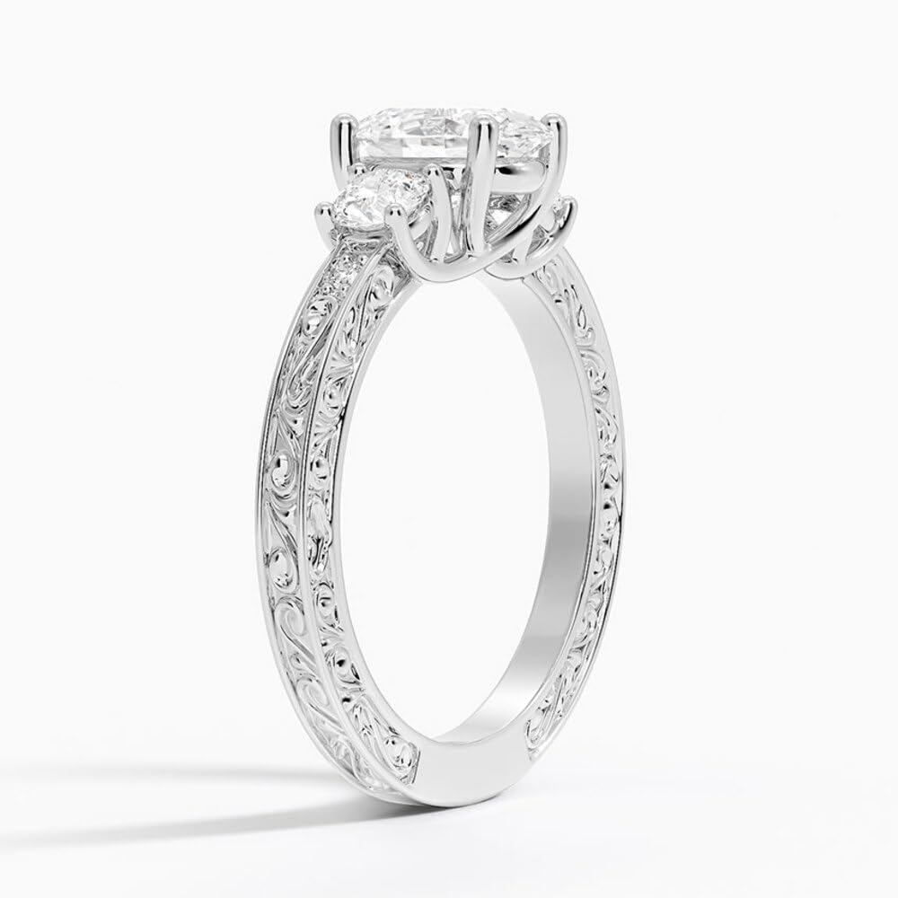 Solitaire 1 CT Oval Cut Lab Grown Diamond Engagement Ring - view 2