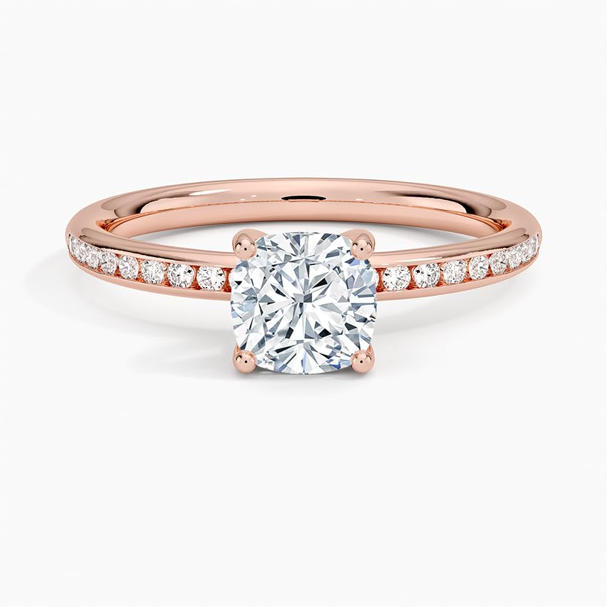 Solitaire 1 CT Cushion Cut Lab Grown Diamond Ring - view 6