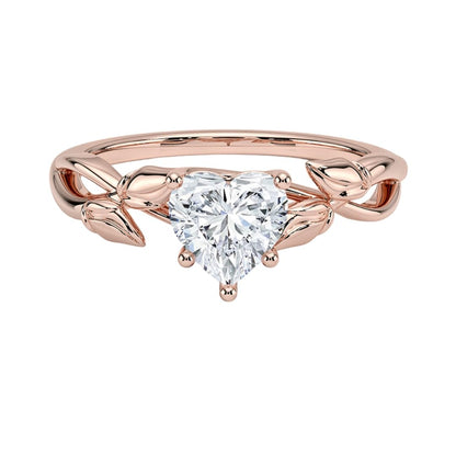 Split Shank 1 CT Heart Cut Lab Grown Diamond Engagement Ring - view 1