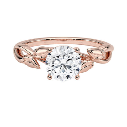 Split Shank 1 CT Round Cut Lab Grown Diamond Engagement Ring - view 1