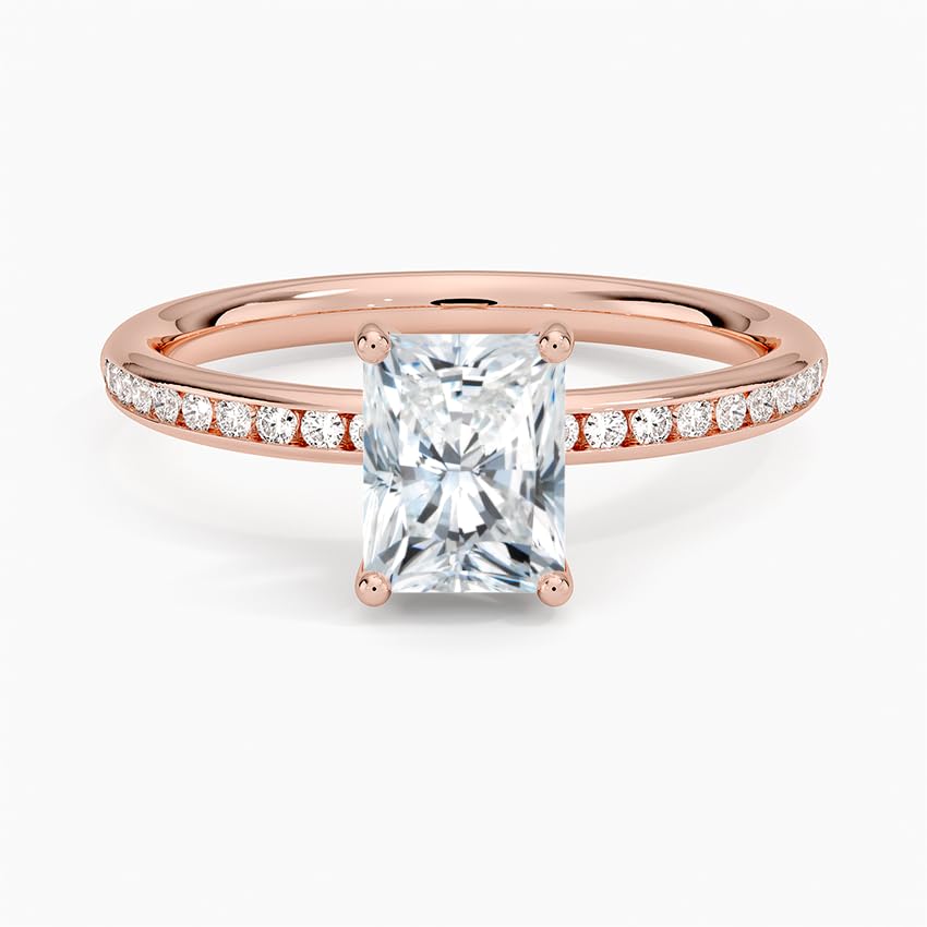 1 CT Radiant Cut Lab Grown Diamond Engagement Ring - view 4