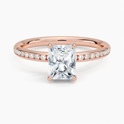 1 CT Radiant Cut Lab Grown Diamond Engagement Ring - view 4