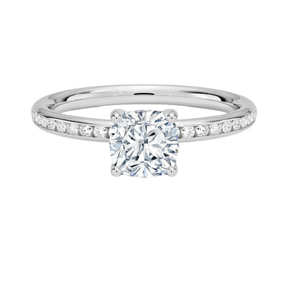 Solitaire 1 CT Cushion Cut Lab Grown Diamond Ring - view 1