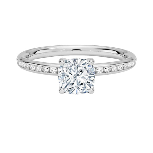 Solitaire 1 CT Cushion Cut Lab Grown Diamond Ring - view 1