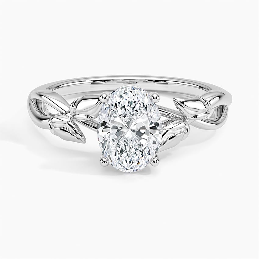 Split Shank 1 CT Oval Cut Lab Grown Diamond Engagement Ring - view 6
