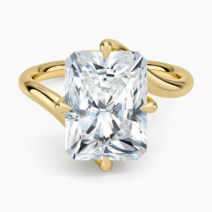 Radiant Cut 5 CT Lab Grown Diamond Engagement Ring - view 4