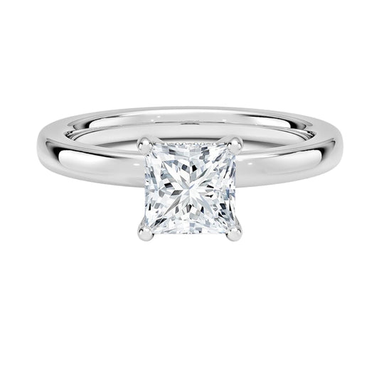 Solitaire 1 CT Princess Cut Lab Grown Diamond Engagement Ring - view 1