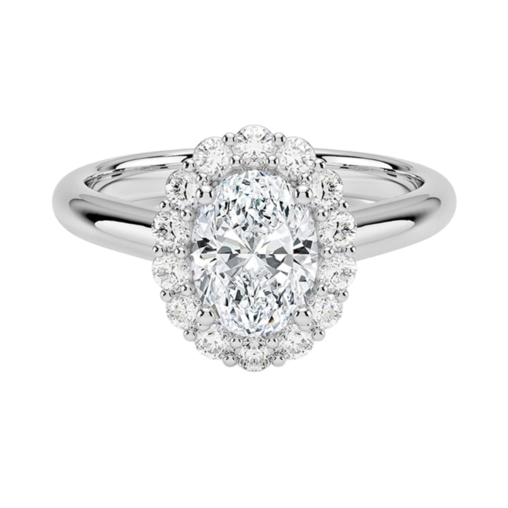 1 CT Oval Cut Lab Grown Diamond Engagement Ring - view 2
