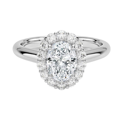 1 CT Oval Cut Lab Grown Diamond Engagement Ring - view 2