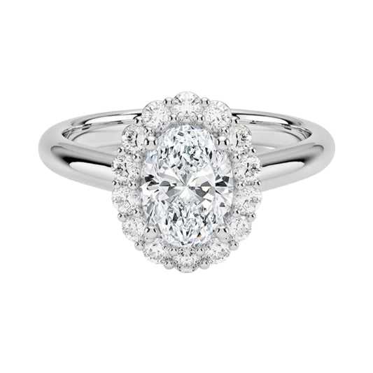 1 CT Oval Cut Lab Grown Diamond Engagement Ring - view 2