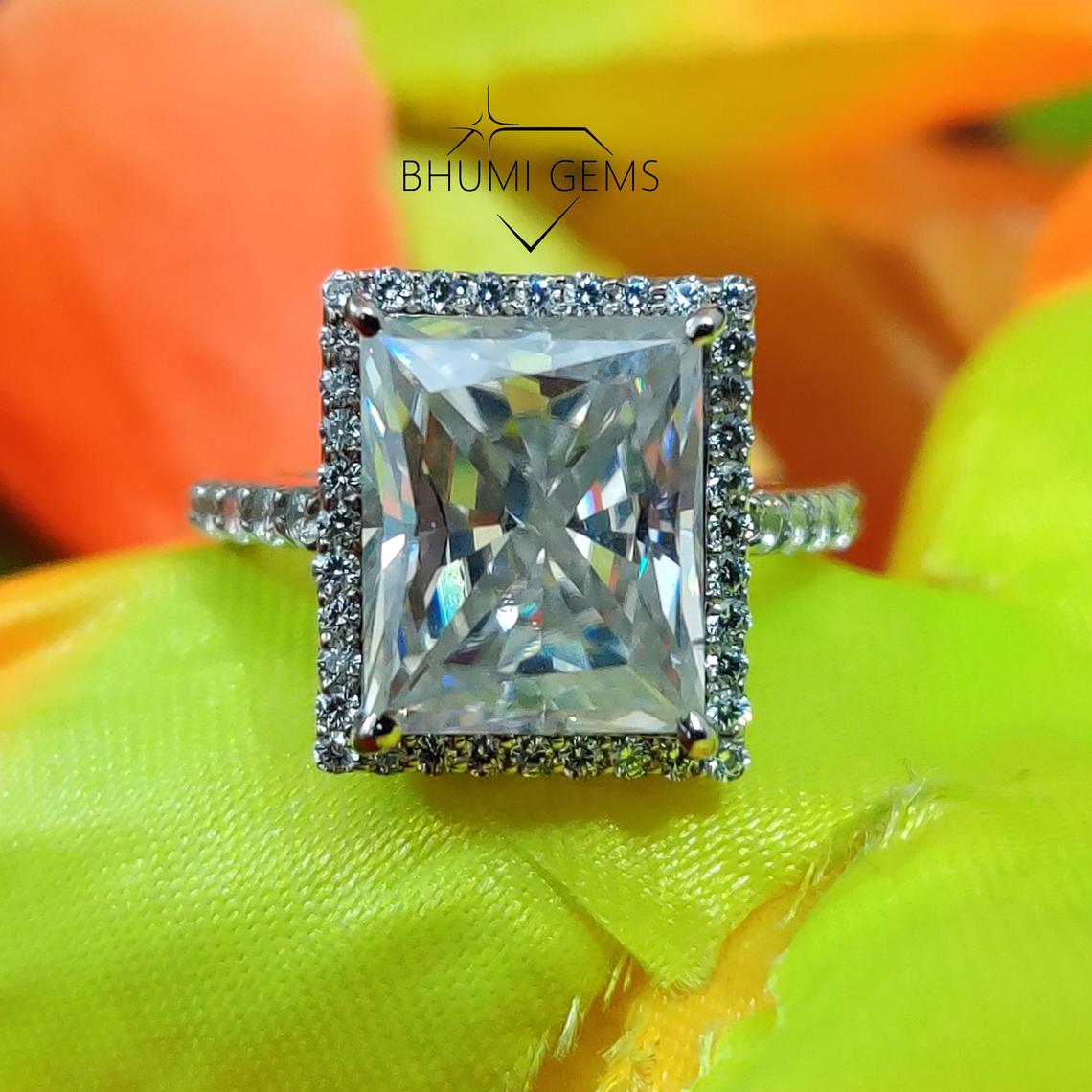 Radiant Antique Colorless Moissanite | Wedding Gift Set