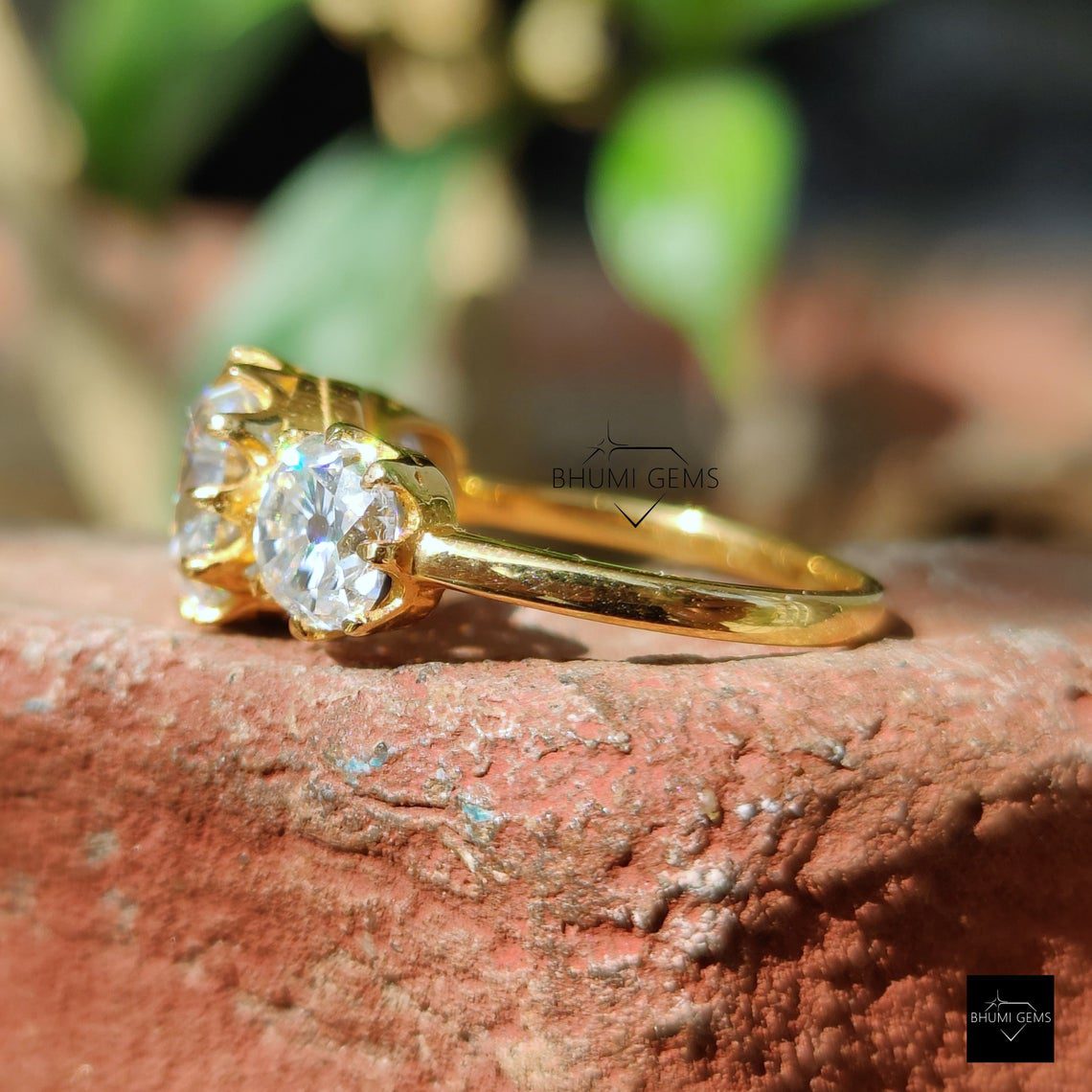 5TCW Old Mine Cushion Moissanite Engagement Ring - view 4