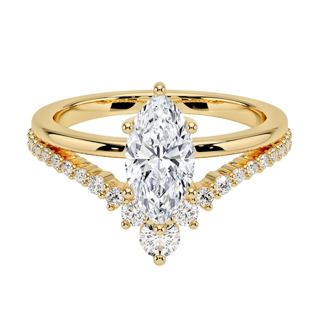 1 CT Marquise Cut Lab Grown Diamond