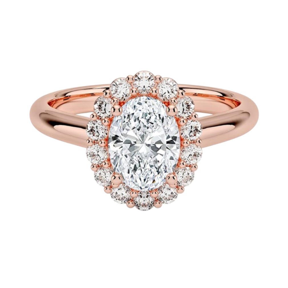1 CT Oval Cut Lab Grown Diamond Engagement Ring - view 1