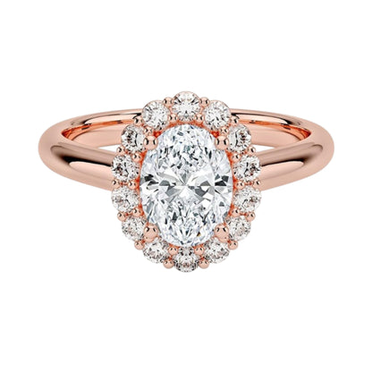 1 CT Oval Cut Lab Grown Diamond Engagement Ring - view 1
