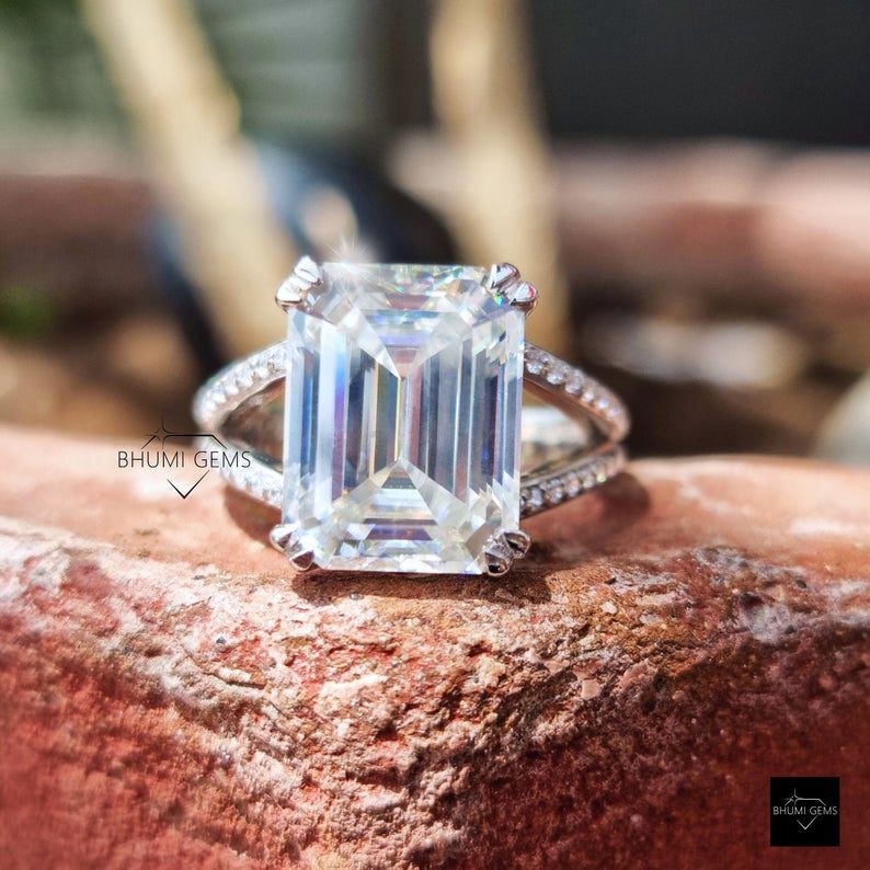 Emerald Moissanite Earrings