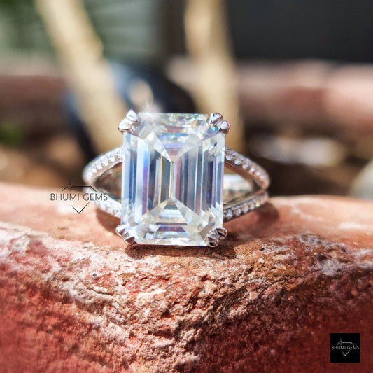 Emerald Moissanite Earrings