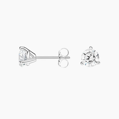 0.5 TCW Round Cut Lab Grown Diamond Earrings - view 2