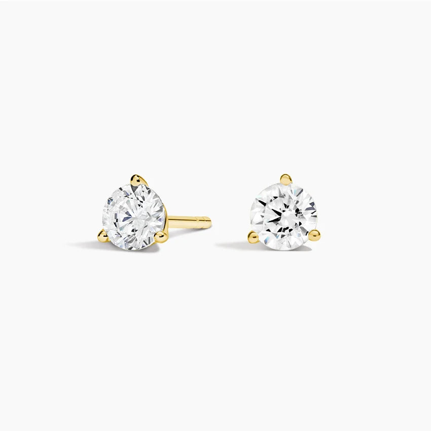 0.5 TCW Round Cut Lab Grown Diamond Earrings - view 4