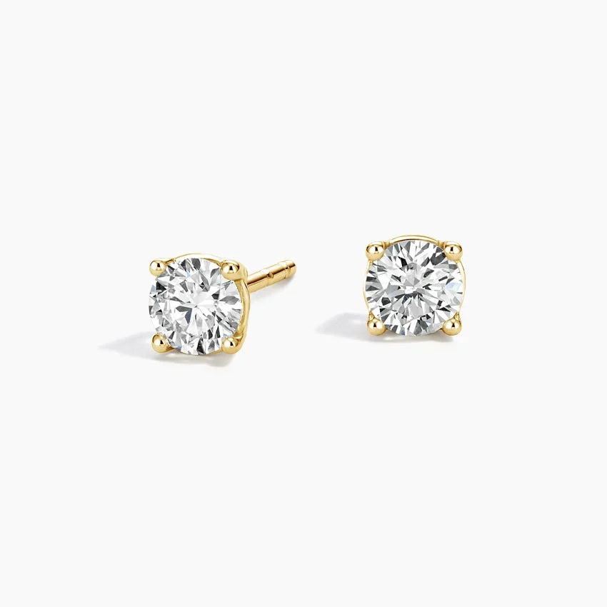 Solitaire 0.50 TCW Round Cut Lab Grown Diamond Earrings - view 6