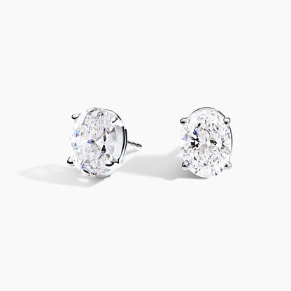 Solitaire 2 TCW Oval Cut Lab Grown Diamond Earrings - view 2