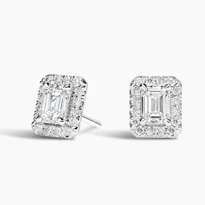 1.5 TCW Emerald Cut Lab Grown Diamond Earrings - view 4