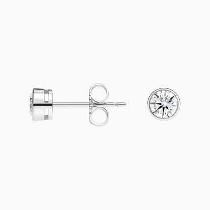 0.50 TCW Round Cut Lab Grown Diamond Earrings - view 2