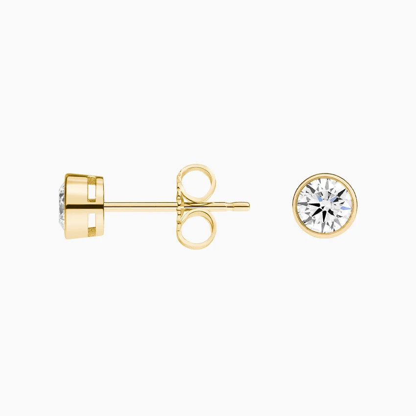 0.50 TCW Round Cut Lab Grown Diamond Earrings - view 3